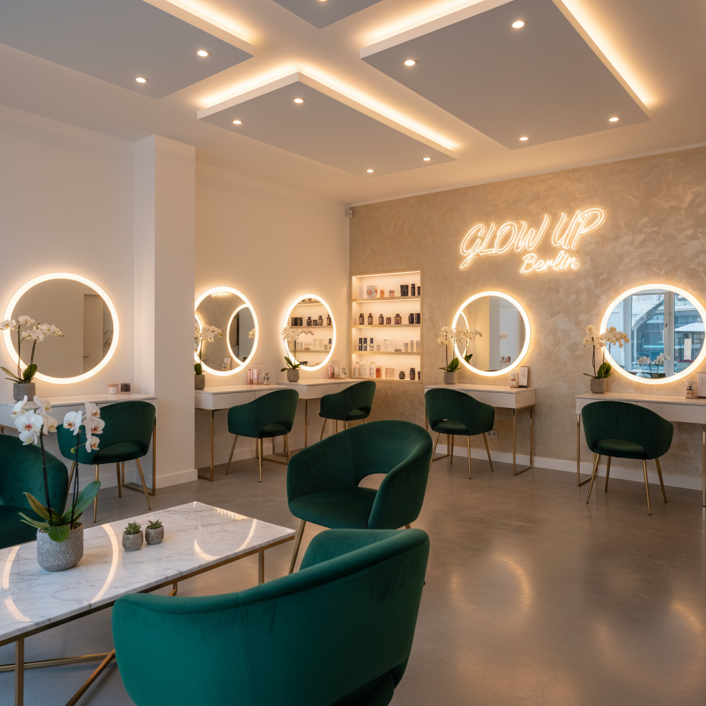 Exklusives Beauty Studio Ambiente bei GLOW UP Berlin
