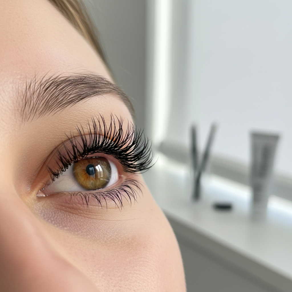Ergebnis eines Lash Liftings