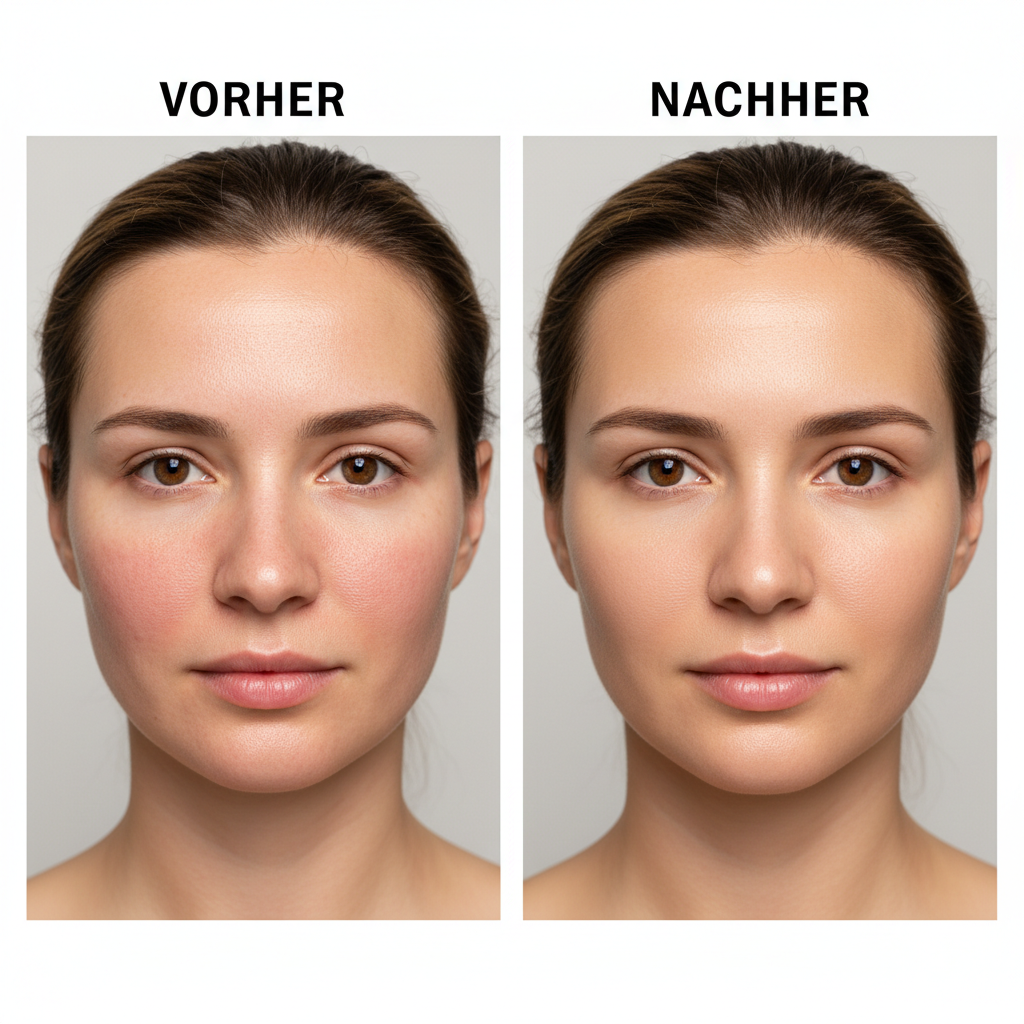 Vorher-Nachher Vergleich Microneedling Behandlung